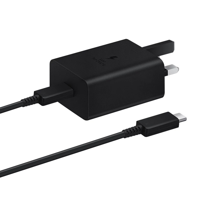 شارژر دیواری سامسونگ مدل EP-TA4510 45W سه پین به همراه کابل تبدیل USB-C با گارانتی ۱۸ ماه شرکتی