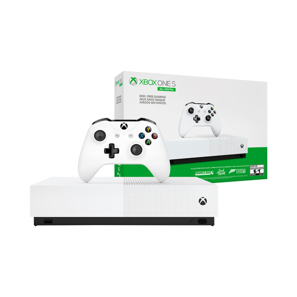 کنسول بازی مایکروسافت مدل Xbox One S ALL DIGITAL ظرفیت 1 ترابایت به همراه بازی